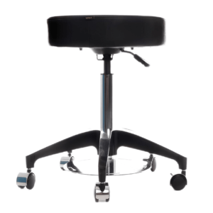 Round Stool with Dual Height Control - Round Stool with Footplate